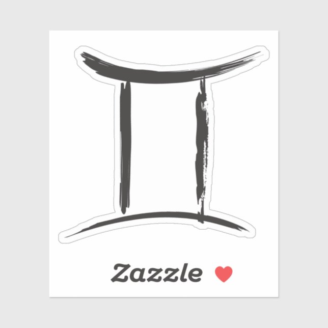 GEMINI Twins Zodiac Sign Frühjahr Juni Astrologie Aufkleber (Blatt)