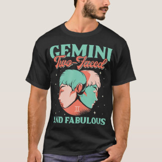 Gemini Two facettiert und fabelhaft Zodiac - Sign  T-Shirt