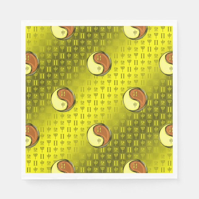 Gemini und Holzaffe Serviette (Vorderseite)