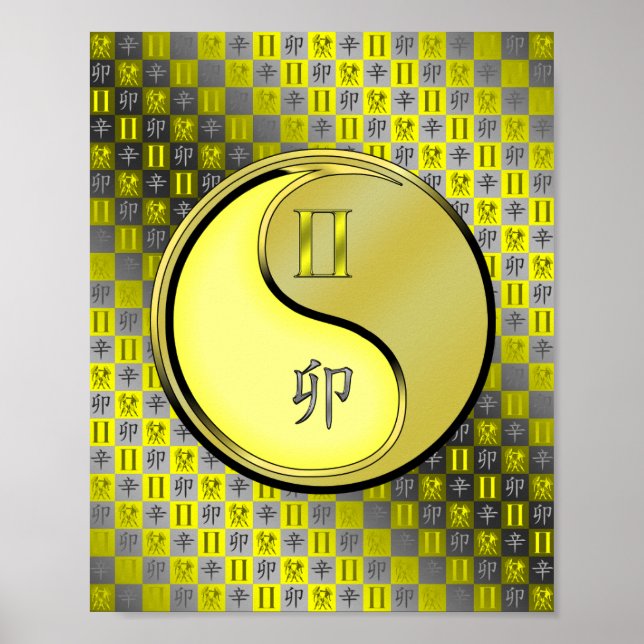 Gemini und Metallkaninchen Poster (Vorne)