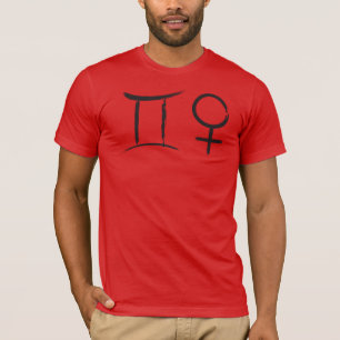 Gemini Venus Liebe Dualität Astrologie Zodiac Symb T-Shirt