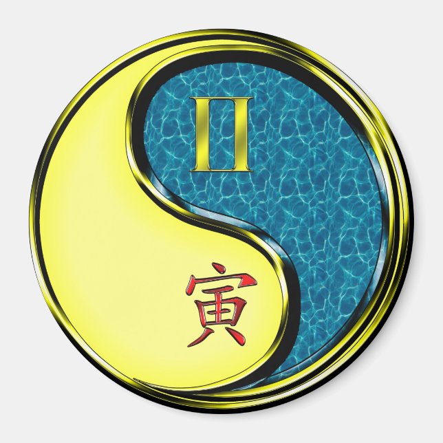 Gemini & Water Tiger Magnet (Vorne)