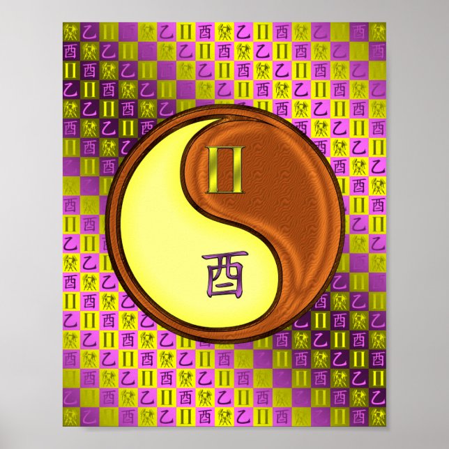 Gemini & Wood Rooster Poster (Vorne)