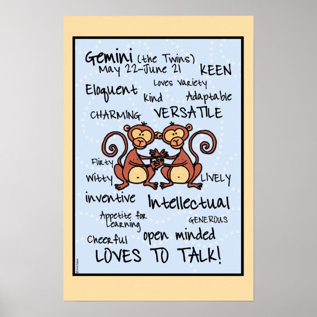 Gemini Worcloudposter Poster (Vorne)