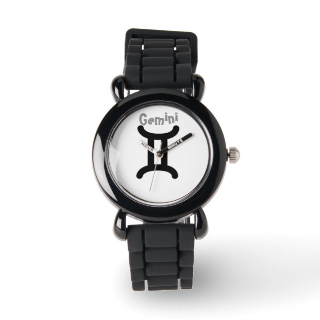 Gemini-Zeichen des Zodiaks. Kinder beobachten. Armbanduhr (Vorderseite)