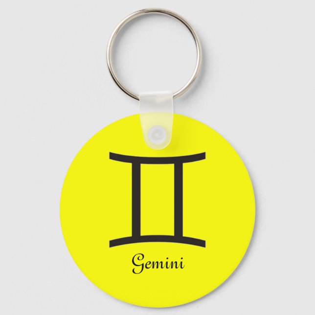 Gemini-Zeichen Schlüsselanhänger (Vorderseite)