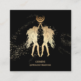 *~* GEMINI| Zodiac Astrologie Readings Moon Twins Quadratische Visitenkarte