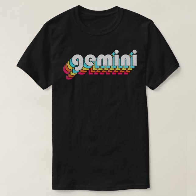 Gemini Zodiac Astrologisches Zeichendesign T-Shirt (Design vorne)