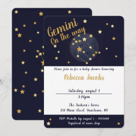 Gemini zodiac Babydusche Einladung