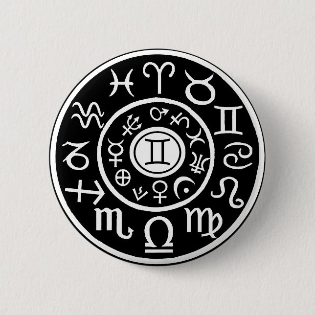 Gemini Zodiac Button (Vorderseite)