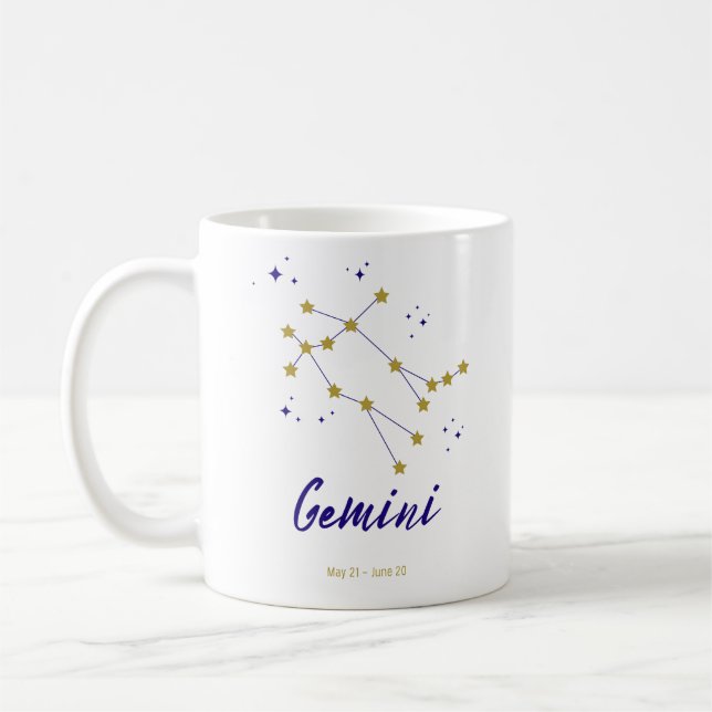 Gemini Zodiac Constellation Horoskop Signature Twi Kaffeetasse (Links)