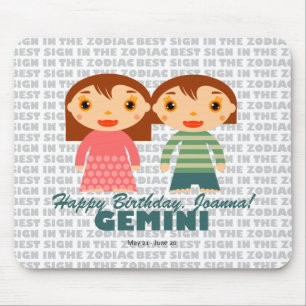 Gemini Zodiac für Kinder Mousepad