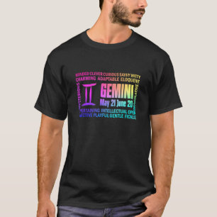 Gemini Zodiac Gemini Persönlichkeit Star-Zeichen T-Shirt