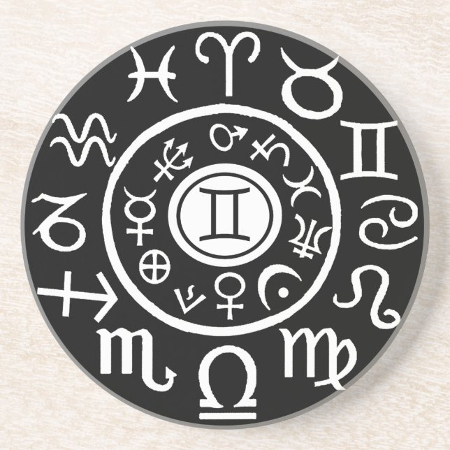 Gemini Zodiac Getränkeuntersetzer (Vorne)