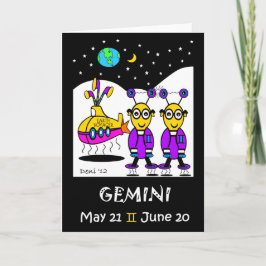 Gemini Zodiac Grußkarte Feiertagskarte