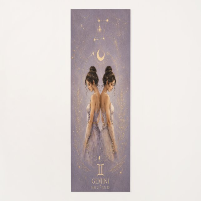 Gemini-Zodiac-Himmels-Yogamatte Yogamatte (Vorderseite)