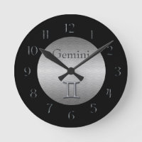 Gemini-Zodiac-Imitate, silber/schwarz gebürstet