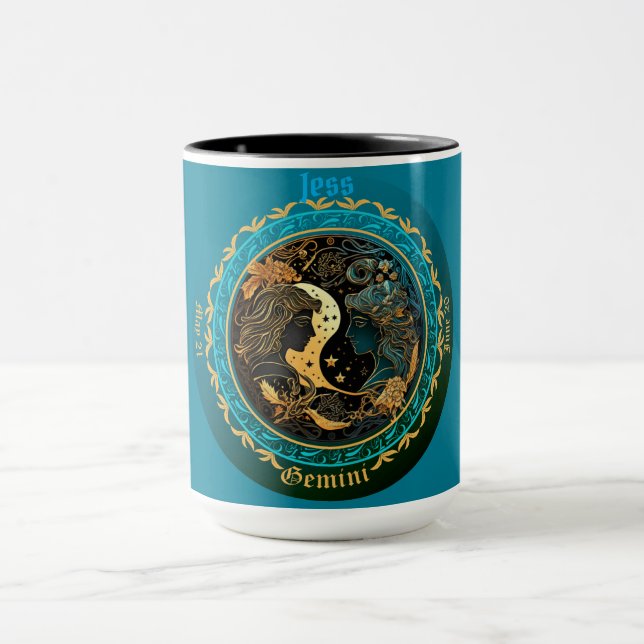 Gemini Zodiac individuell anpassbar Tasse (Zentrum)