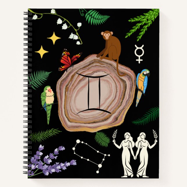 Gemini Zodiac Journal Notizbuch (Vorderseite)