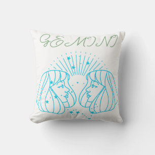 Gemini Zodiac: Kunstastrologie-Geschenk für das Ze Kissen