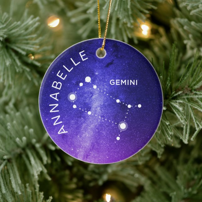Gemini Zodiac Ornament Personalisiert Zodiac-Gesch (Baum)