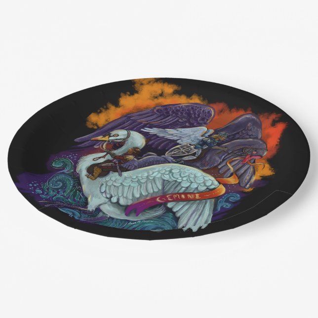 Gemini~zodiac Pappteller (Schrägansicht)