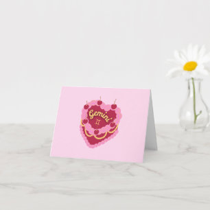 Gemini Zodiac Pastel Heart Geburtstagskuchen Karte