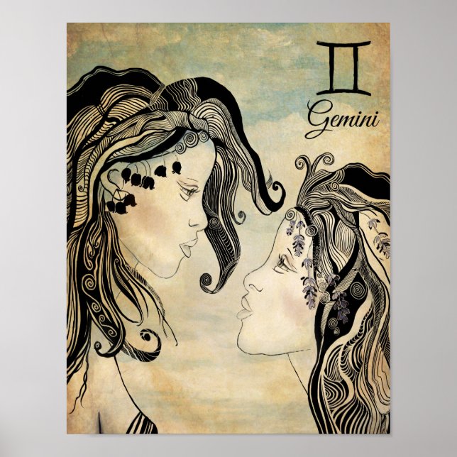 Gemini Zodiac Poster (Vorne)