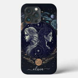 Gemini zodiac schwarz und gold Case-Mate iPhone Fa Hülle