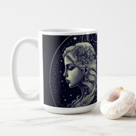 Gemini zodiac schwarz und gold kaffeetasse