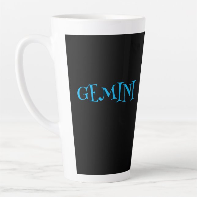 GEMINI ZODIAC SIGN COFFEE Latte Tasse (Links)