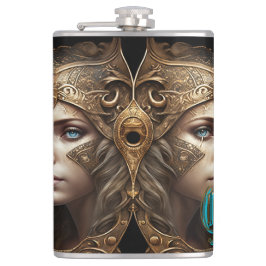 Gemini Zodiac Sign Flachmann