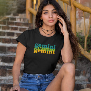 Gemini Zodiac Sign Gelbe Power T-Shirt