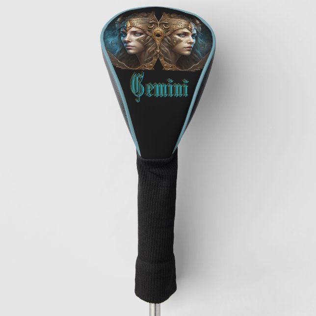 Gemini Zodiac Sign Golf Headcover (Vorderseite)