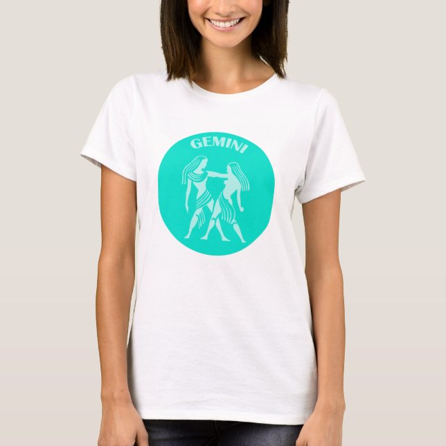 Gemini, Zodiac Sign, Horoscope, Astrology T-Shirt (Vorderseite)