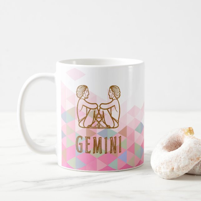 Gemini Zodiac Sign Kaffeetasse (Mit Donut)