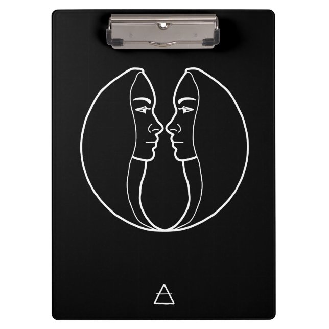 Gemini Zodiac Sign Klemmbrett (Vorderseite)