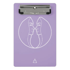 Gemini Zodiac Sign - Mini Klemmbrett