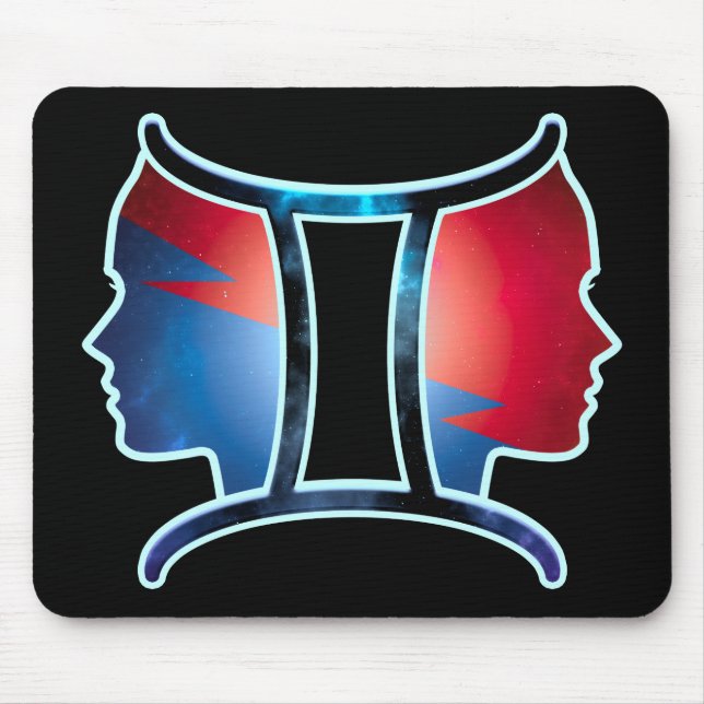 Gemini Zodiac Sign Mousepad (Vorne)