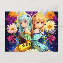 Gemini Zodiac Sign Postkarte