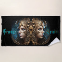 Gemini Zodiac Sign Strandtuch