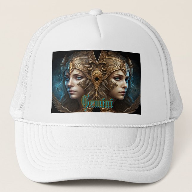 Gemini Zodiac Sign Truckerkappe (Vorderseite)