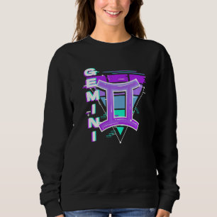 Gemini Zodiac Sign Vaporwave Ästhetik 80er 90s Ar Sweatshirt