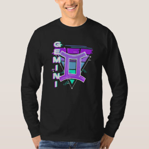 Gemini Zodiac Sign Vaporwave Ästhetik 80er 90s Ar T-Shirt