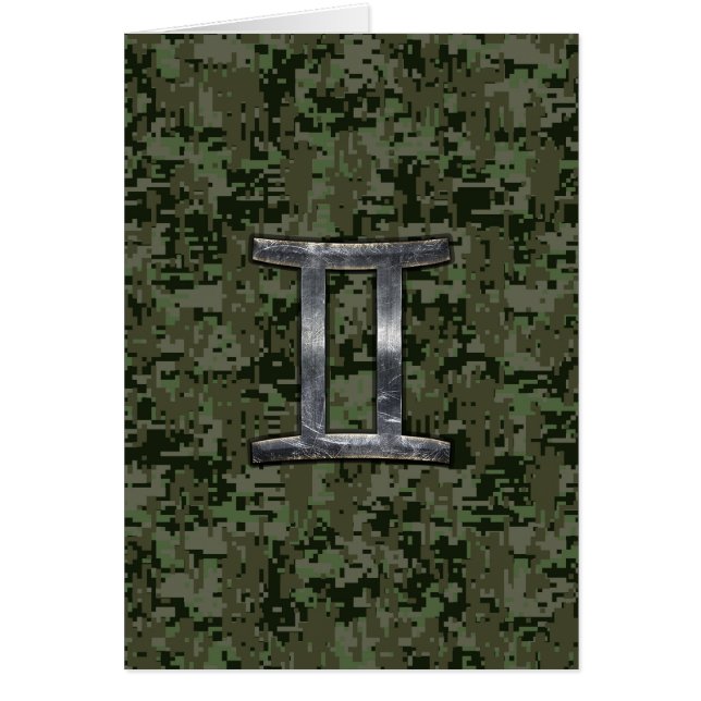 Gemini Zodiac signiert grüne digitale Camouflage (Vorne)