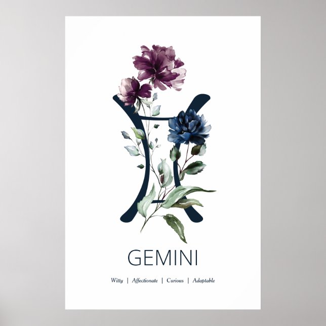 Gemini Zodiac Star Sign Poster (Vorne)