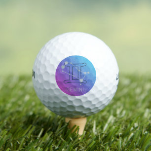 Gemini Zodiac Star Zeichenfarben Horoskop Golfball
