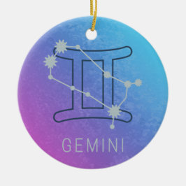 Gemini Zodiac Star Zeichenfarben Horoskop Keramik Ornament