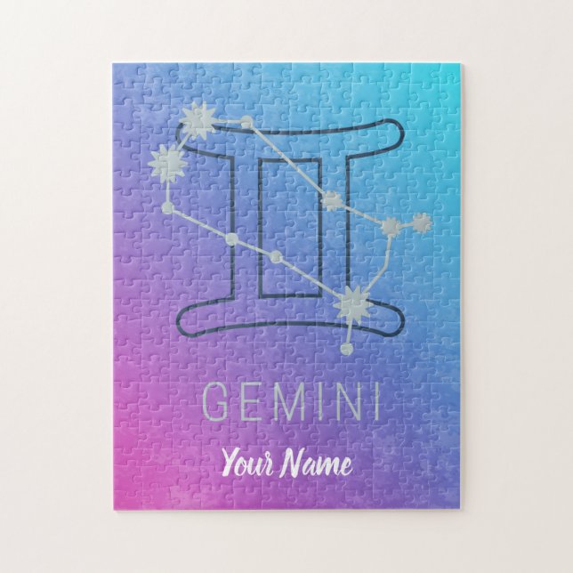 Gemini Zodiac Star Zeichenfarben Horoskop Puzzle (Vertikal)