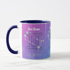 Gemini Zodiac Star Zeichenfarben Horoskop Tasse